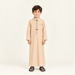 Beige jalabiya on a 6-year-old