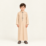 Beige jalabiya on a 6-year-old