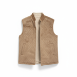 Beige suede vest