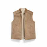 Beige suede vest
