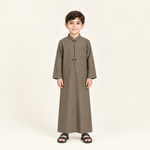 Brown jalabiya on a 6-year-old