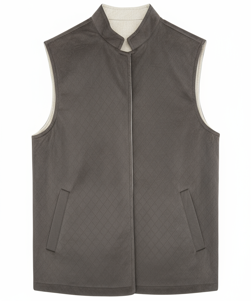 Close-up gray صدرية product photo