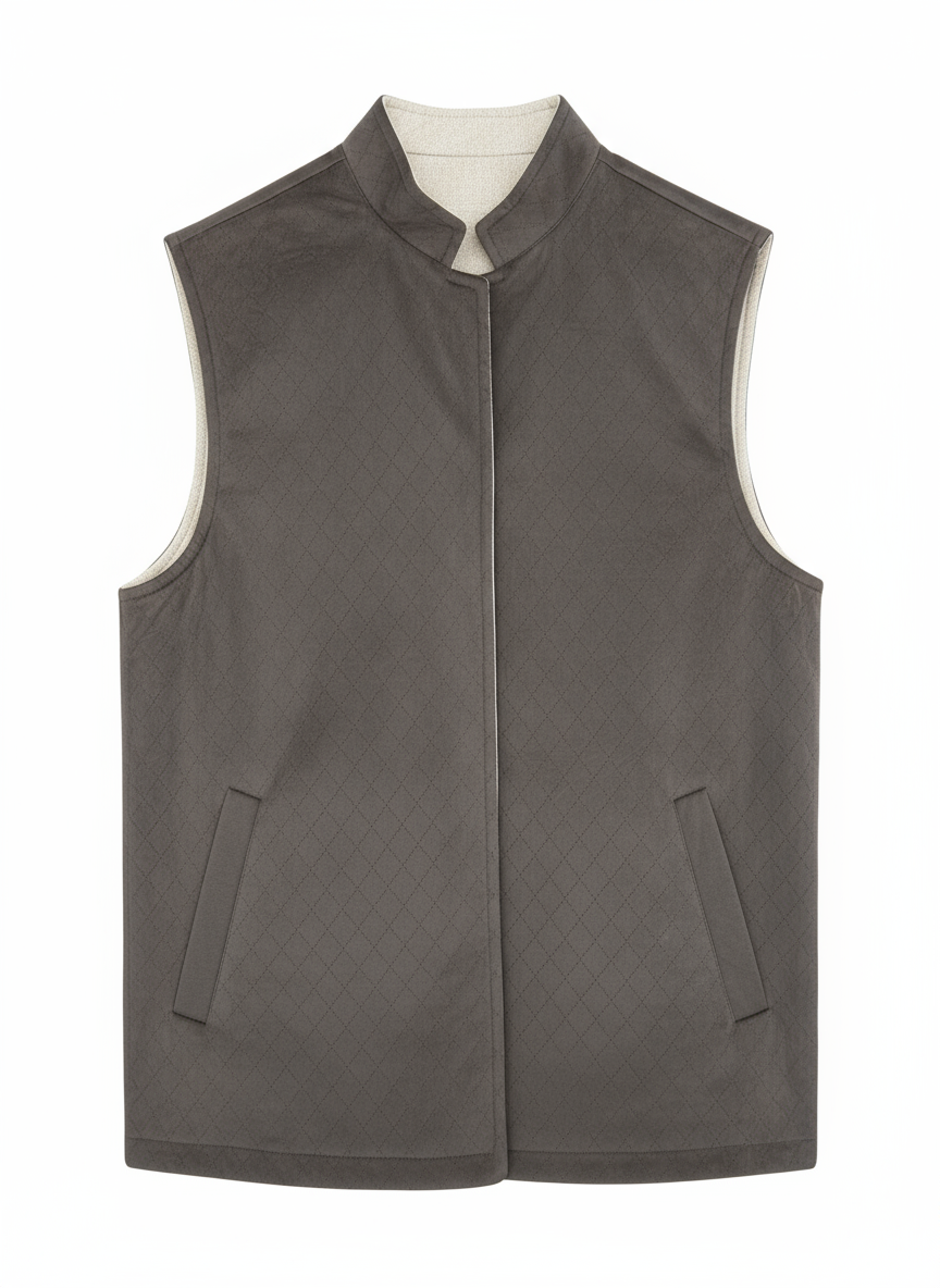 Close-up gray صدرية product photo