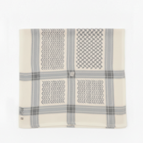 Cream and Light Grey Shemagh