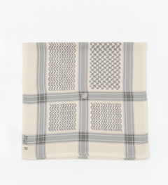 Cream and Light Grey Shemagh