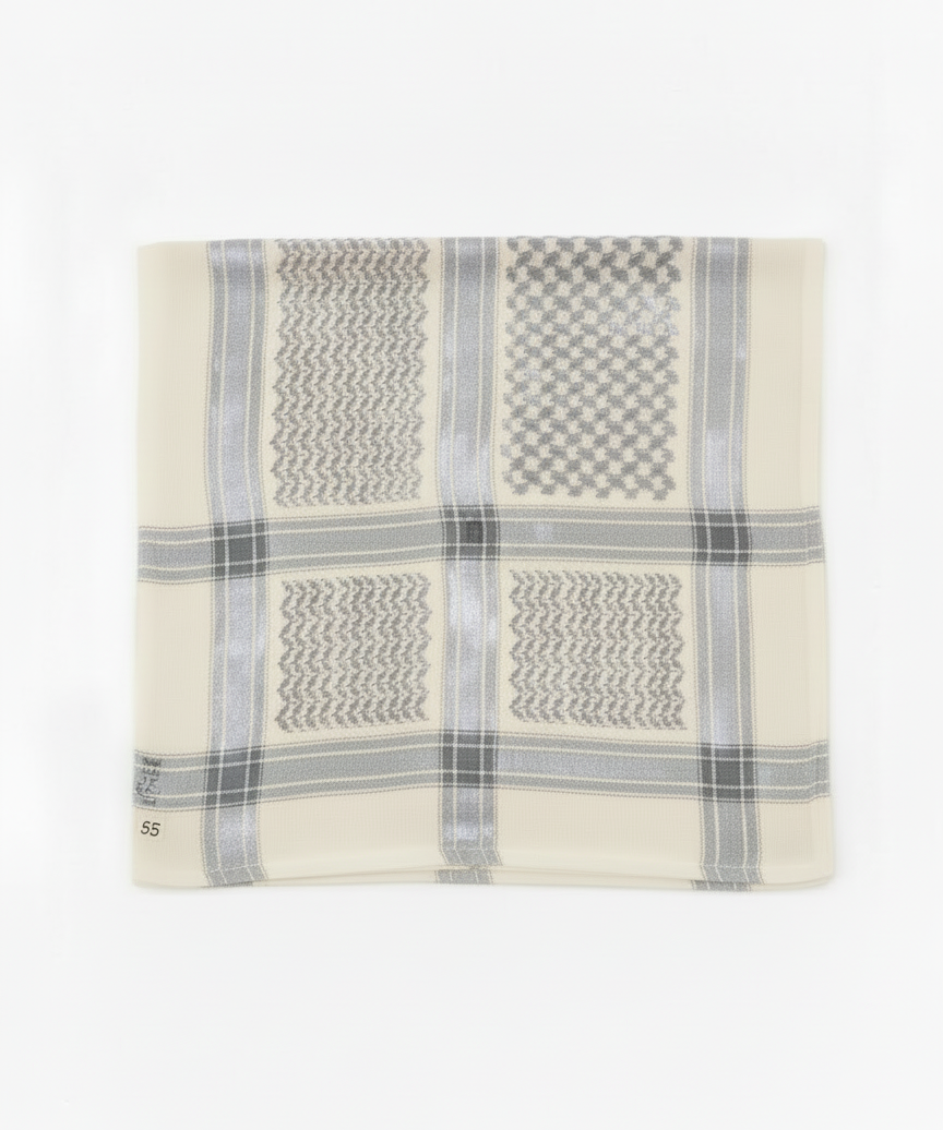 Cream and Silver Shemagh