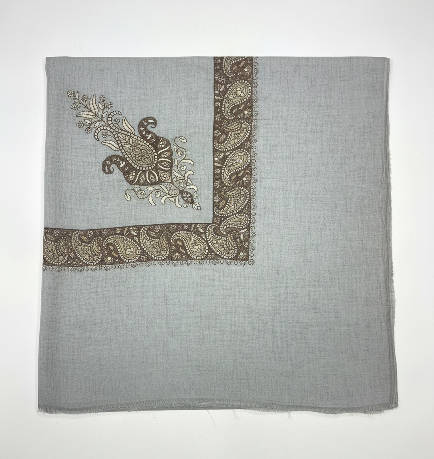 Embroidered fabric with clean background