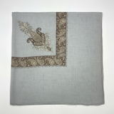 Embroidered fabric with clean background