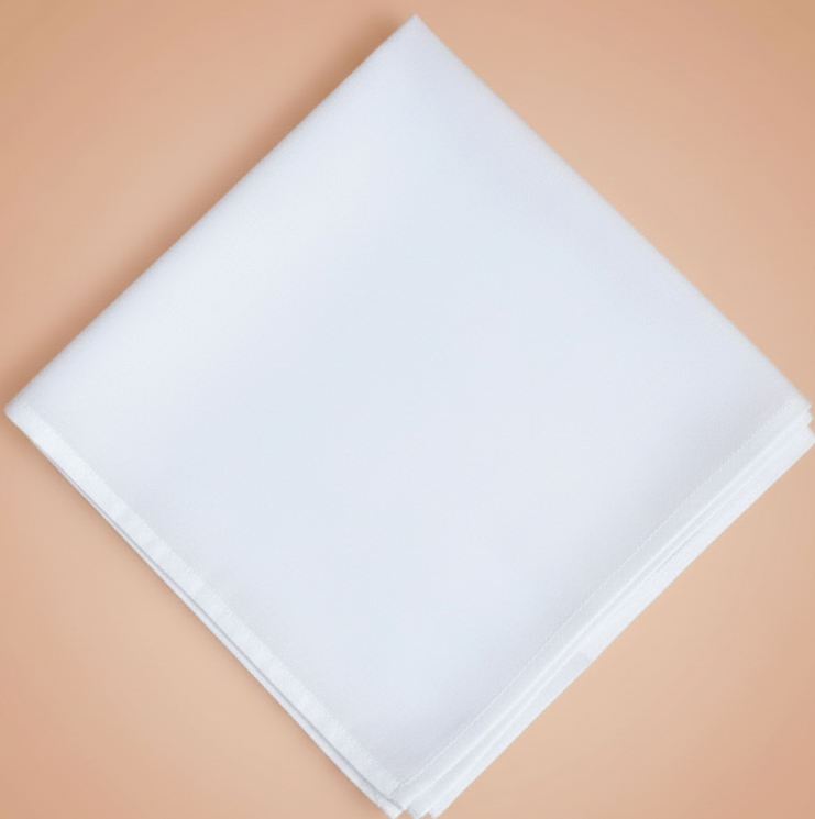 Folded white ghutra - close-up texture