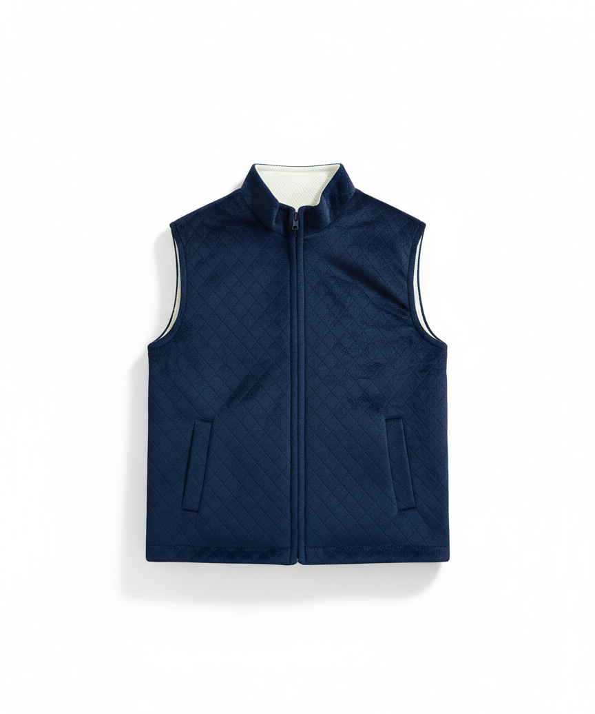 Navy blue vest - outer view