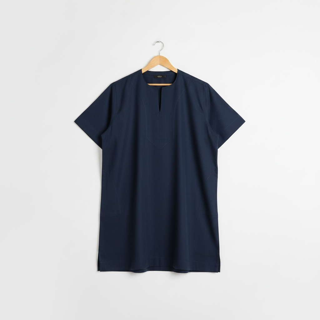 Navy Kandora on Hanger - Store Ready