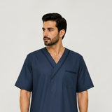 Navy Kandora with Dark Navy Trim