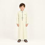 Off-white jalabiya on a 6-year-old