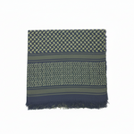 Olive and navy shemagh with white background