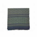 Olive and navy shemagh with white background