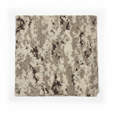 Overhead flat lay of camouflage shemagh