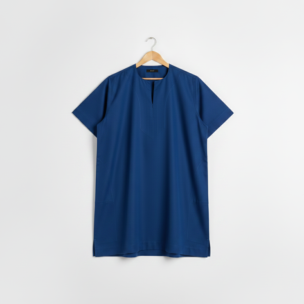 Royal Blue Kandora on Hanger - Store Ready