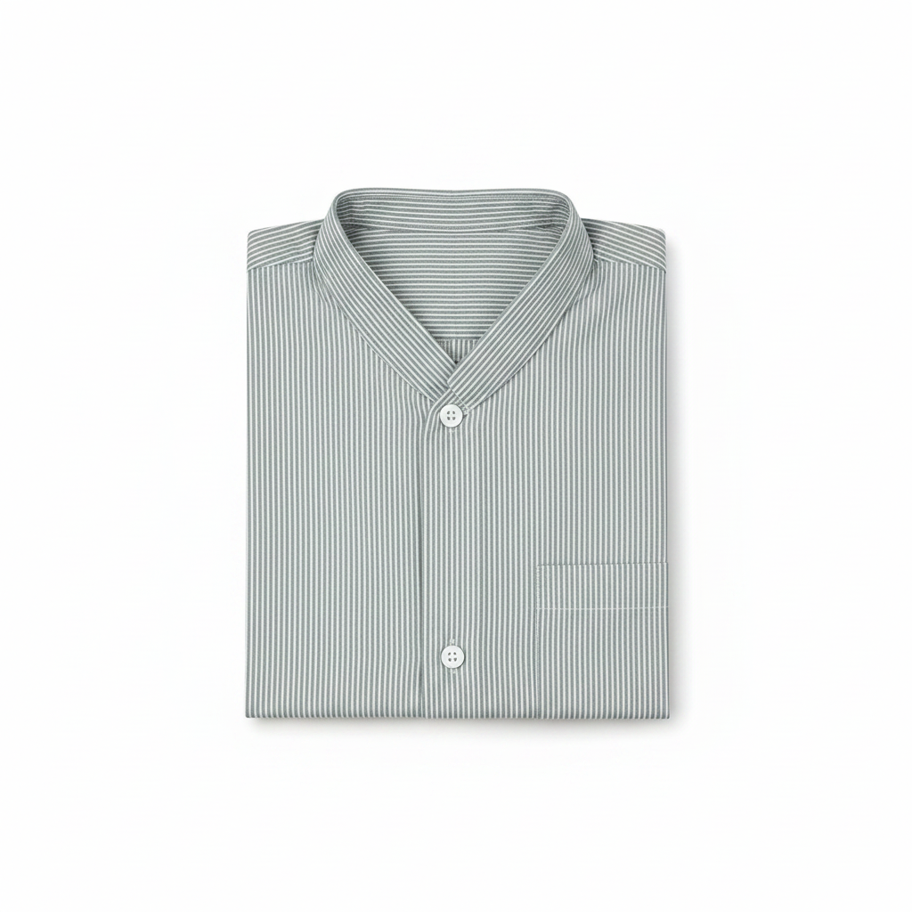 Sage green pinstripe shirt