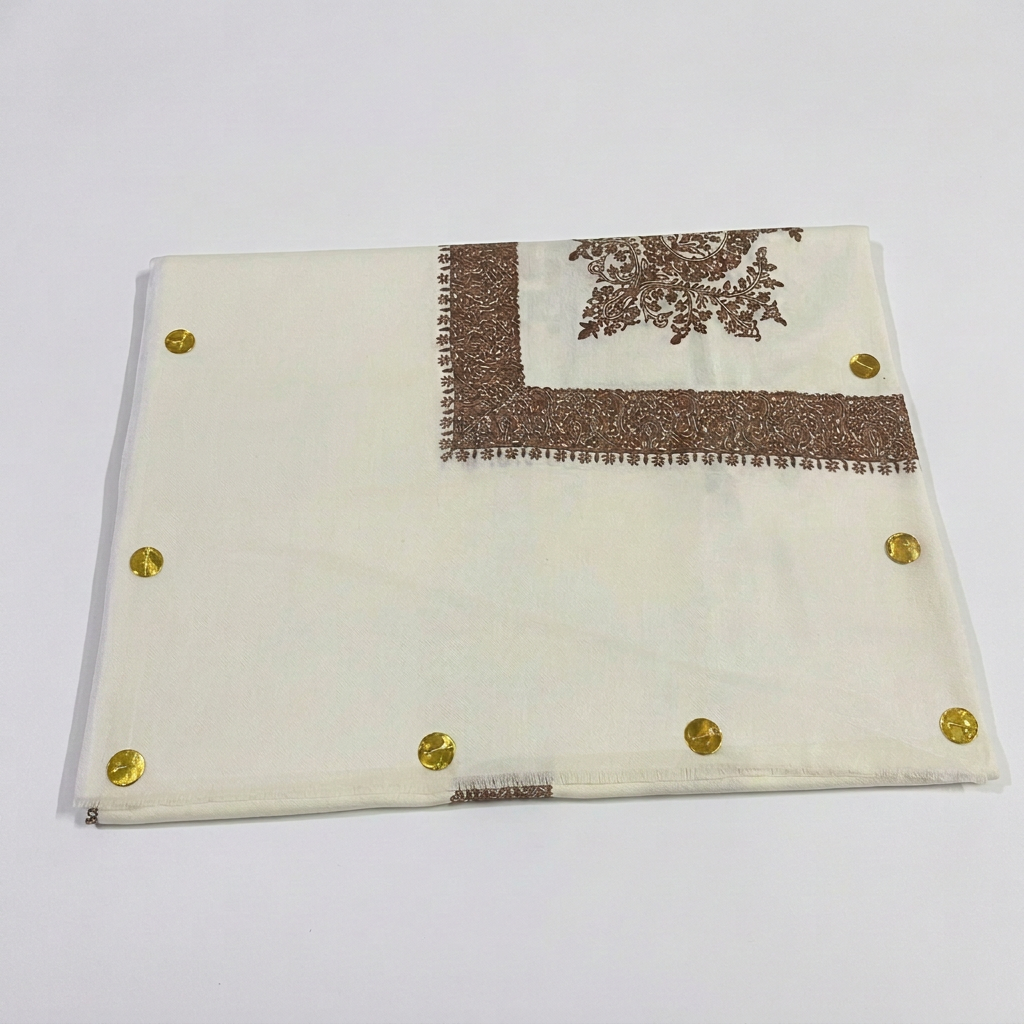 Smoothed shawl, front