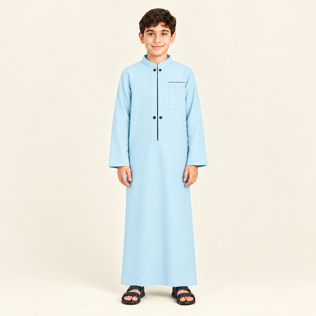 Square sky-blue jalabiya