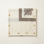 Taupe-border shawl