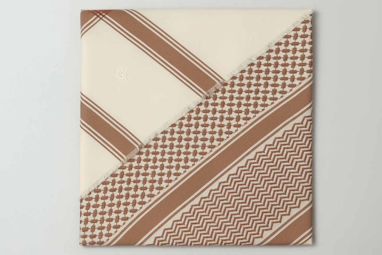 Taupe-brown Gulf shemagh #BC9A86