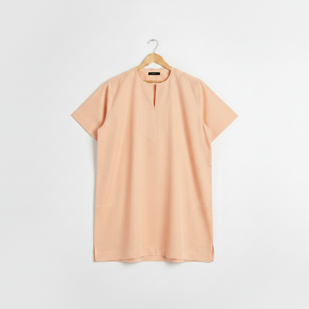Warm Peach Blush Kandora on Hanger - Store Ready