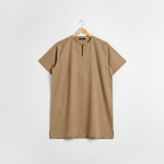 Warm Taupe Khaki Kandora on Hanger - Store Ready