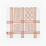 White and Rose Gold Shemagh