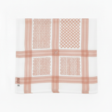 White and Rose Gold Shemagh