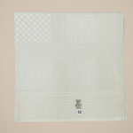 White fabric swatches with premium neutral background