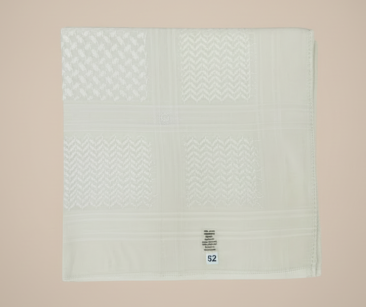 White fabric swatches with premium neutral background