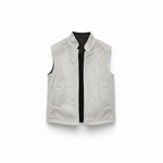 White quilted vest