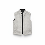 White quilted vest