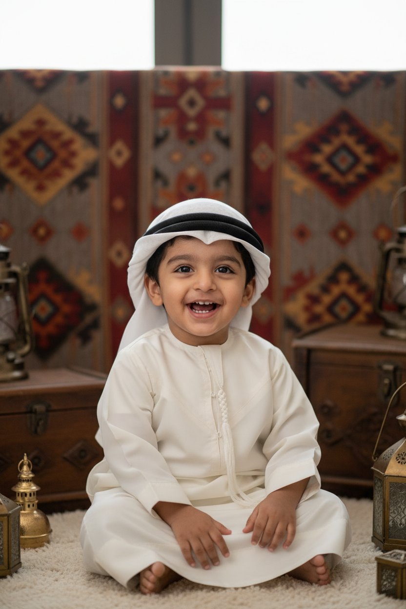 Younger UAE kid in kandora